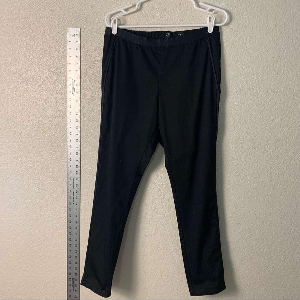 H&M Tuxedos classic Black Pants with black satin trim.